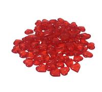 Mivceklw Valentine Heart Stone, Heart Shaped Stones, Heart Decor Stones, Heart Ornament Stones, Red Heart-Shaped Acrylic Stones for Valentine's Day Decorations and Wedding Table Decor