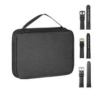 mivceklw Watch Band Storage Case, Foldable Travel Pouch for 20 Watch Straps, Portable Organizer Holder for Smartwatch Bands, Collectors, Suitcase, Drawer, Daily Use, 6.89x1.97x8.86 Inches