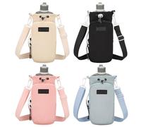 Mivceklw Water Bottle Sling, Sports Cup Carrier, Ajustable y Lightweight, Tumbler Pouch with Phone Pocket, Fits Most Bottles with Shoulder Strap for Running and Hiking, 49,21 in, rosa, Se référer au