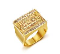 MIVEIVIA ICED OUT - Anillo para hombre, anillos de boda para hombre, anillo de trece apóstoles, anillo de religión de la última cena, anillos radiantes para mujer, joyería cristiana, anillo de club