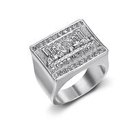 MIVEIVIA ICED OUT - Anillo para hombre, anillos de boda para hombre, anillo de trece apóstoles, anillo de religión de la última cena, anillos radiantes para mujer, joyería cristiana, anillo de club