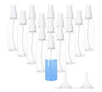 MIVIDE 20 botellas de spray de 100 ml, botella vacía, botella de plástico reutilizable para limpieza, desinfección con alcohol, viajes, cuidado de la piel, perfume (blanco)