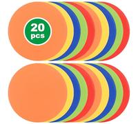 MIVIDE 20 discos marcadores, 5 colores, 23 cm, redondos, planos, marcador de suelo, para entrenamiento, fútbol, campos deportivos