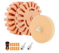 MIVIDE 3 gomas de borrar de 100 mm de diámetro y 88 mm de diámetro, grosor de 25 mm, 20 mm, 15 mm, con adaptador para eliminar restos de pegamento