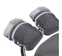 MIVITOOM - Orejeras de mano para cochecito, guantes impermeables para invierno, resistentes al viento, gruesos, anticongelantes, para padres, color gris
