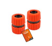 MIVOS 2 x Reparador de Manguera para Mangueras de Jardín de 1/2" (13 mm) - Acoplamiento de Manguera para Conectar Mangueras - Conector de Reparación - Conector de Manguera de 1/2 Pulgadas