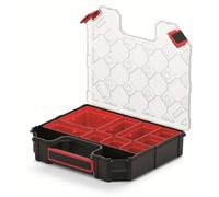 Mivos Caja organizadora 284 x 243 x 50 mm - Caja surtida para accesorios y piezas pequeñas - Caja de tornillos con 7 insertos - Caja clasificadora - Caja de herramientas para taller - Fabricado en la