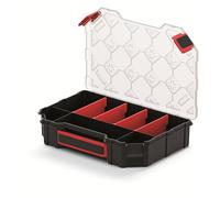 Mivos Caja organizadora de 12 pulgadas para accesorios y piezas pequeñas - Caja surtida 284 x 195 x 60 mm - Caja de tornillos con 8 compartimentos para almacenamiento - Caja clasificadora - Fabricado
