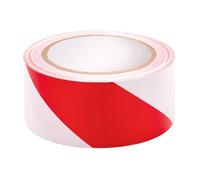 MIVOS Cinta de señalización a Rayas 48mm x 25m - Blanca y roja - Cinta de Barrera - Cinta de señalización para delimitar Zonas - Cinta de señalización autoadhesiva - Cinta de señalización