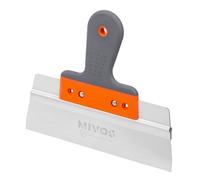 Mivos Espátula Profesional para Alisar de Acero Inoxidable 250 mm - Espátula de Yeso con Agarre Suave - Espátula para Plandur con Hoja de 250 mm de Ancho - Cuchillo de Revestimiento