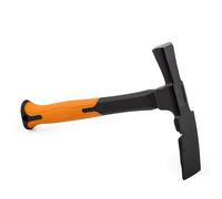 Mivos Martillo de Albañil 600 g - Martillo de Albañilería con Cabeza de Acero al Carbono y Mango de Fibra de Vidrio - Martillo para Ladrillos - Forma de Berlín - DIN 5108