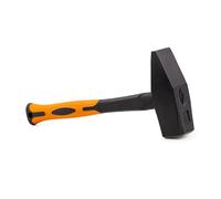 Mivos Martillo de Cerrajero 2000 g con Cabreza de Acero - Martillo de Carpintero con Mango de Fibra de Vidrio e Amortiguación de Vibraciones - Martillo de Mecánico - DIN 1041