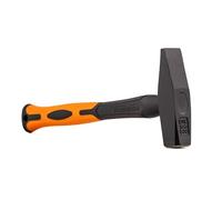 Mivos Martillo de Cerrajero 500 g - Martillo de Banco con Cabeza de Acero y Mango de Fibra de Vidrio - Martillo de Mecánico - Martillo de Acero para Carpintero - Alemán Tipo