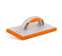 Mivos Rallador de plástico con esponja de goma de 18 mm para superficies de enlucido/Paleta profesional de estuco de 280 x 140 mm/Tabla de esponja para yeso.
