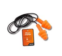 Mivos Tapones de Silicona para Protección Auditiva con Cordón - Kit de 10 Pares - Reutilizables Suaves e Impermeables - Reducen el Ruido S/R a 32dB para una óptima Protección del Canal Auditivo