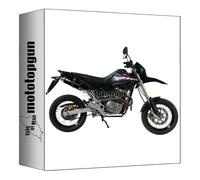 mivv 2 tubo de escape homologado cat-oem gp acero negro compatible con honda fmx 650 2005 2006 mototopgun