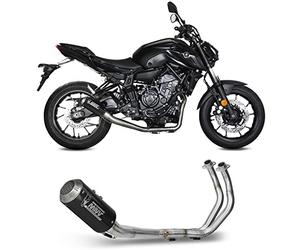 MIVV scarico completo mk3 carbonio compatibile con yamaha mt07 mt-07 2014 2015 2016 2017 2018 2019 2020 2021
