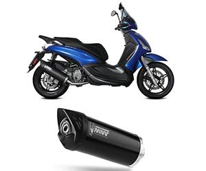 MIVV scarico completo mover inox nero compatibile con piaggio beverly 350 2017 2018 2019 2020 2021