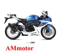 MIVV Silenciador de escape Suono S.036.L9 Steel Black para Suzuki GSX-R 600/750