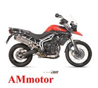 Mivv Triumph Tiger 800 2012 12 Escape Silenciador Moto Oval Titanium Carbon Cap