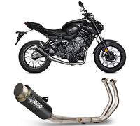 MIVV Tubo de escape completo GP-PRO inox, compatible con Yamaha MT07 MT-07 2021, negro