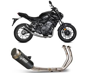 MIVV Tubo de escape completo GP-PRO inox, compatible con Yamaha MT07 MT-07 2021, negro
