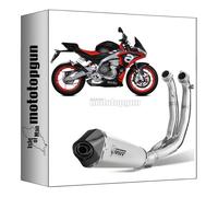 mivv tubo de escape completo homologado catalizado delta race acero copa carbono compatible con aprilia rs 660 2020 2021 2022 mototopgun