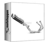 mivv tubo de escape completo homologado catalizado delta race carbono compatible con kawasaki z650 2024 mototopgun