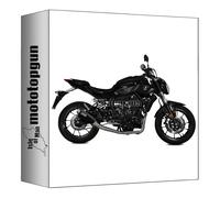 mivv tubo de escape completo homologado catalizado gp-pro acero negro high up compatible con yamaha mt-07 mt07 2014 2015 2016 2017 2018 2019 2020 mototopgun