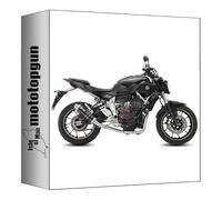 mivv tubo de escape completo homologado nocat gp acero negro high up compatible con yamaha mt-07 mt07 2014 2015 2016 2017 2018 2019 2020 2021 2022 mototopgun