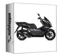 mivv tubo de escape completo homologado nocat mover acero negro compatible con honda pcx 125 2021 2022 2023 2024 mototopgun