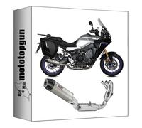 mivv tubo de escape completo homologado nocat oval titano copa carbono compatible con yamaha tracer 9 gt 2021 2022 mototopgun