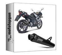 mivv tubo de escape completo homologado nocat x-cone acero negro compatible con honda cbr 125 r 2004 2005 2006 2007 2008 2009 2010 mototopgun