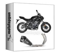 mivv tubo de escape completo racing nocat delta race acero negro copa carbono compatible con yamaha mt-07 mt07 2023 2024 mototopgun