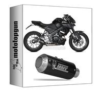 mivv tubo de escape completo racing nocat mk3 carbono compatible con yamaha mt125 mt-125 2020 2021 2022 mototopgun