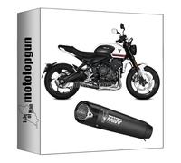 mivv tubo de escape completo racing nocat x-m5 acero negro copa carbono compatible con triumph trident 660 2021 2022 mototopgun