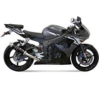 MIVV Tubo de escape gp inox negro compatible con Yamaha YZF 600 r6 2003 2004 2005