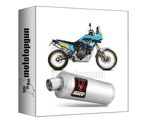 mivv tubo de escape homologado cat-oem dakar acero compatible con yamaha tenere 700 2023 2024 mototopgun