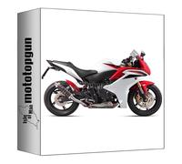 mivv tubo de escape homologado cat-oem gp carbono compatible con honda cbr 600 f 2011 2012 2013 mototopgun