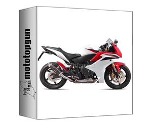 mivv tubo de escape homologado cat-oem gp carbono compatible con honda cbr 600 f 2011 2012 2013 mototopgun