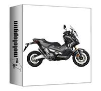 mivv tubo de escape homologado cat-oem gp-pro acero negro compatible con honda x-adv xadv 750 2017 2018 2019 2020 2021 2022 mototopgun