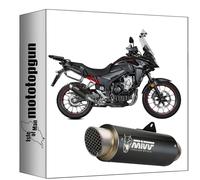 mivv tubo de escape homologado cat-oem gppro acero negro compatible con honda cb 500 x 2021 2022 2023 2024 mototopgun