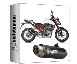 mivv tubo de escape homologado cat-oem gppro acero negro compatible con honda cb750 hornet 2023 2024 mototopgun