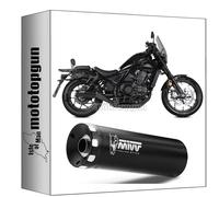 mivv tubo de escape homologado cat-oem hr-1 acero negro compatible con honda cmx 1100 rebel 2022 2023 2024 mototopgun