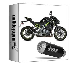 mivv tubo de escape homologado cat-oem mk3 acero negro compatible con kawasaki z900 a2 (35 kw / 70 kw) 2017 2018 2019 2020 2021 2022 2023 2024 mototopgun