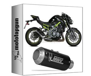 mivv tubo de escape homologado cat-oem mk3 carbono compatible con kawasaki z900 a2 (35 kw / 70 kw) 2017 2018 2019 2020 2021 2022 2023 2024 mototopgun