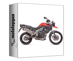 mivv tubo de escape homologado cat-oem oval titano copa carbono compatible con triumph tiger 800 2011 2012 2013 2014 2015 2016 mototopgun