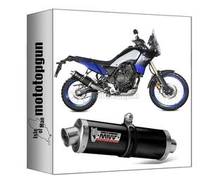 mivv tubo de escape homologado cat-oem oval titano negro compatible con yamaha ténéré 700 2019 2020 2021 2022 2023 2024 mototopgun