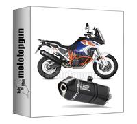 mivv tubo de escape homologado cat-oem speed edge acero negro copa carbono compatible con ktm 1290 super adventure r s t 2023 2024 mototopgun