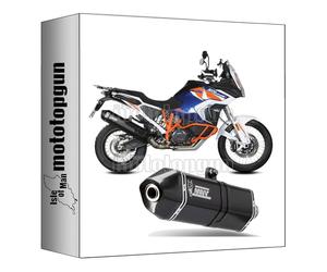 mivv tubo de escape homologado cat-oem speed edge acero negro copa carbono compatible con ktm 1290 super adventure r s t 2023 2024 mototopgun